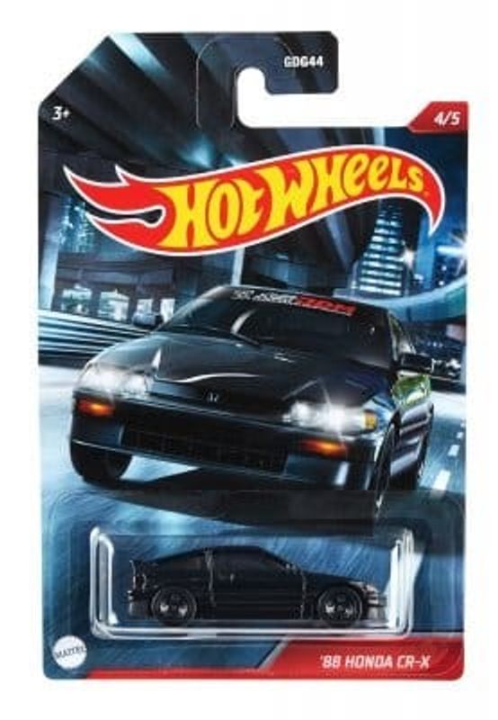 Honda CR-X 1988 svart - Hot Wheels 1:64