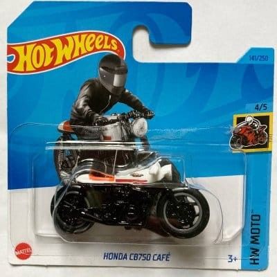 MC Honda CB750 Café svart/vit - Hot Wheels 1:64