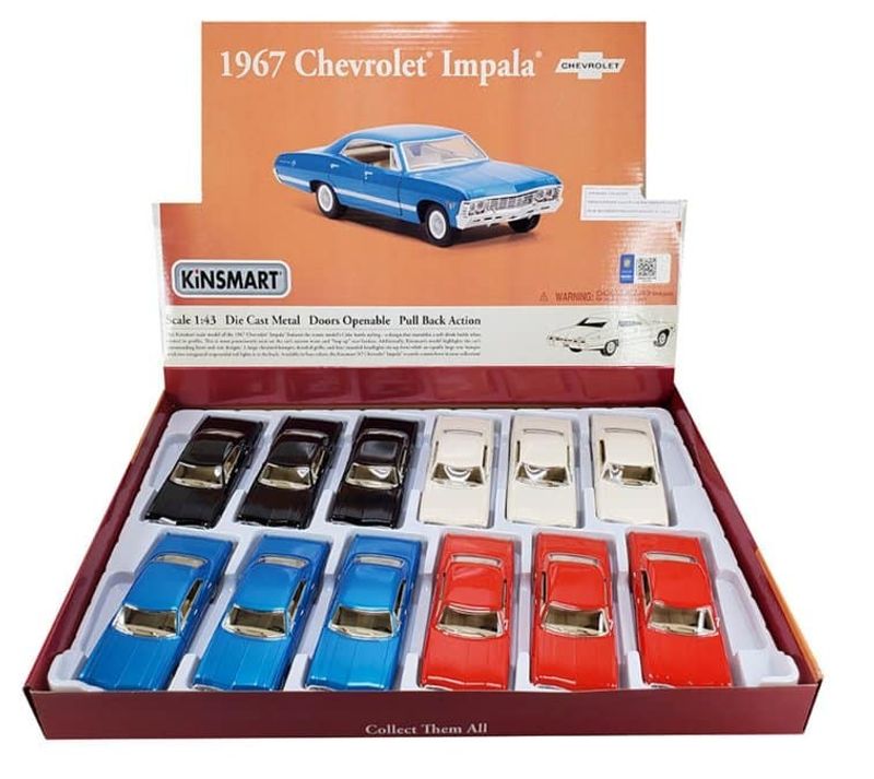 Chevrolet Impala 1967 blå - skala 1:43