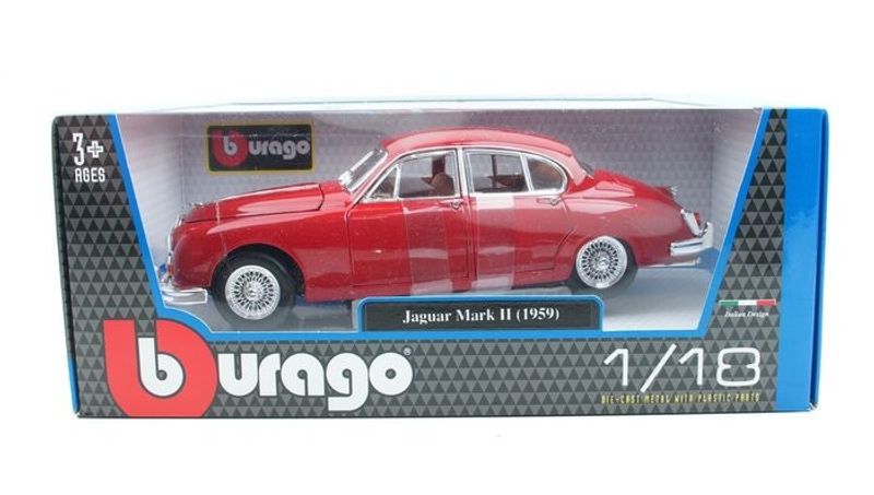 Jaguar Mk II 1959 röd - skala 1:18