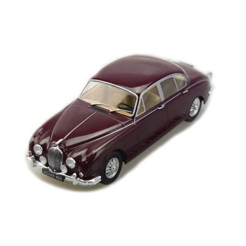 Jaguar MK II 1960 mörk röd - skala 1:24
