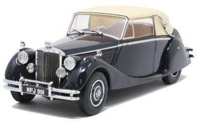 Jaguar MK V mörk blå/beige - skala 1:43