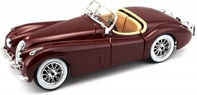 Jaguar XK 120 - röd - skala 1:24