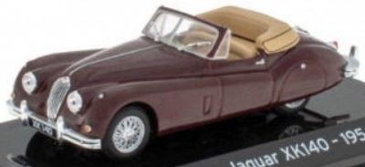 Jaguar XK140 Conv. 1954 mörk röd - skala 1:43