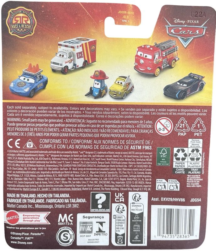 Jeff Gorvette nr 24 Race & Rescue - Disney Cars