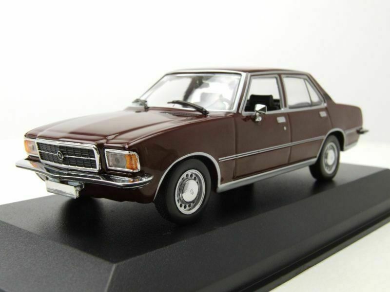 Opel Rekord D 1975 mörk röd - skala 1:43