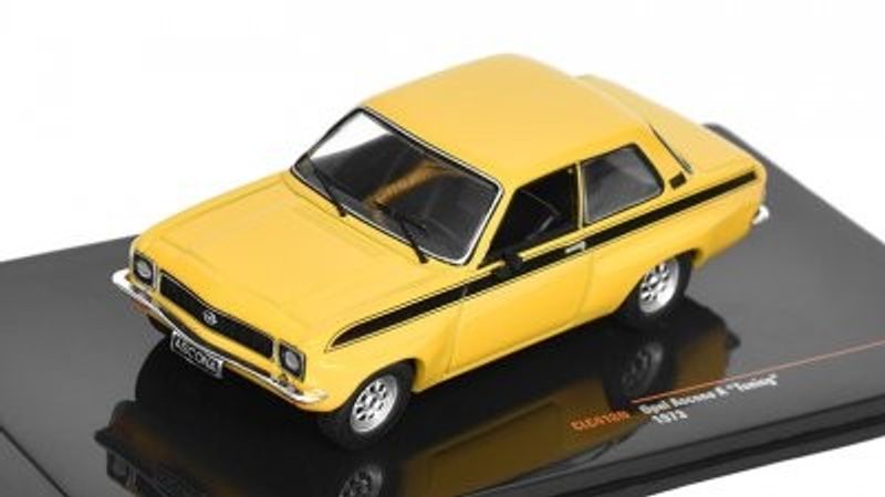 Opel Ascona Tuning 1973 gul - skala 1:43
