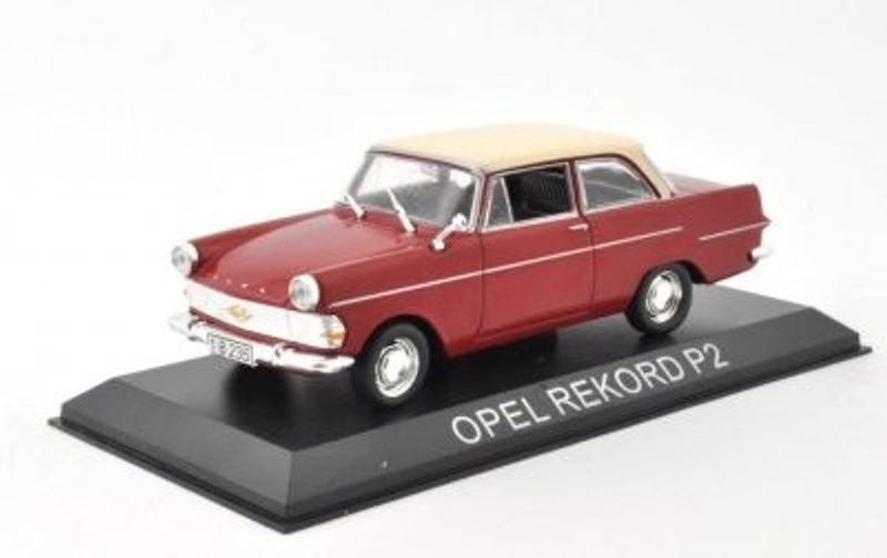 Opel Rekord P2 1963 röd - skala 1:43