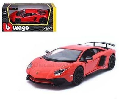 Lamborghini Aventador LP750-4 SV röd - skala 1:24