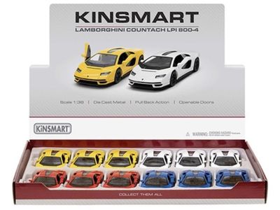 Lamborghini Countach LPI 800-4 gul - skala 1:38