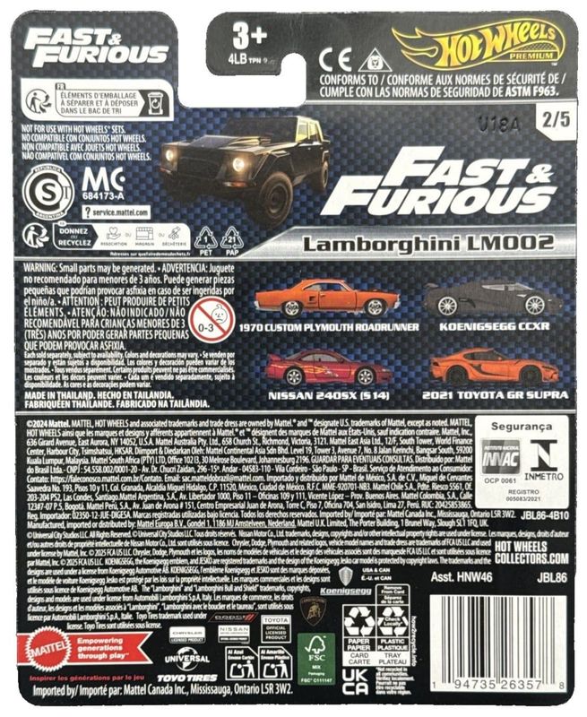 Lamborghini LM002 - Hot Wheels Fast & Furious 1:64