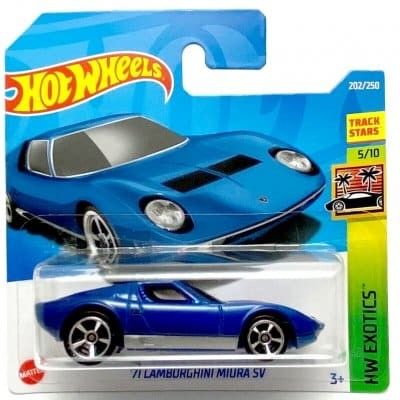 Lamborghini Miura SV 1971 blå - Hot Wheels 1:64