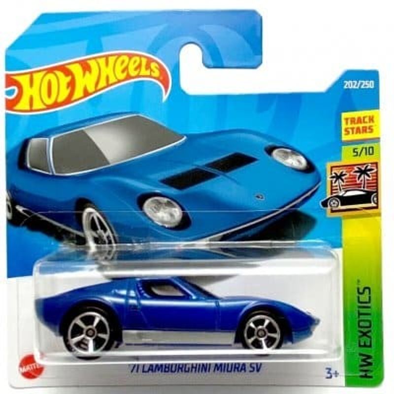 Lamborghini Miura SV 1971 blå - Hot Wheels 1:64