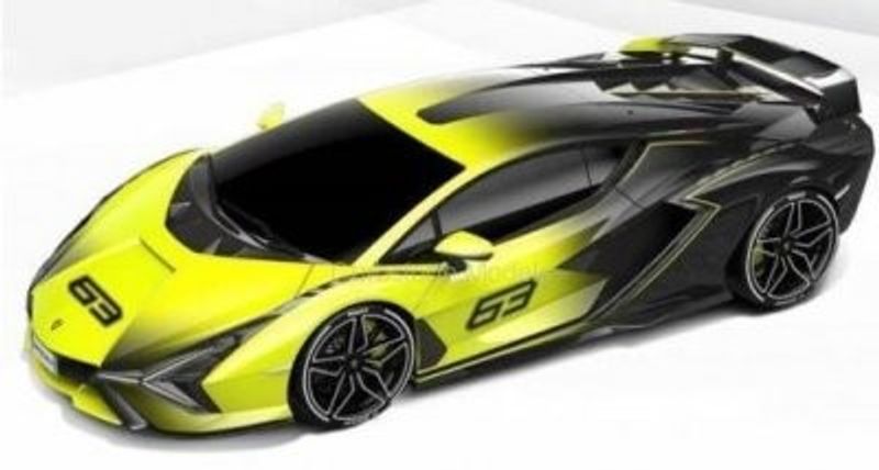 Lamborghini Sian FKP 37 2020 gul/svart - 1:18