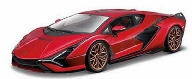 Lamborghini Sian FKP 37 röd - skala 1:24