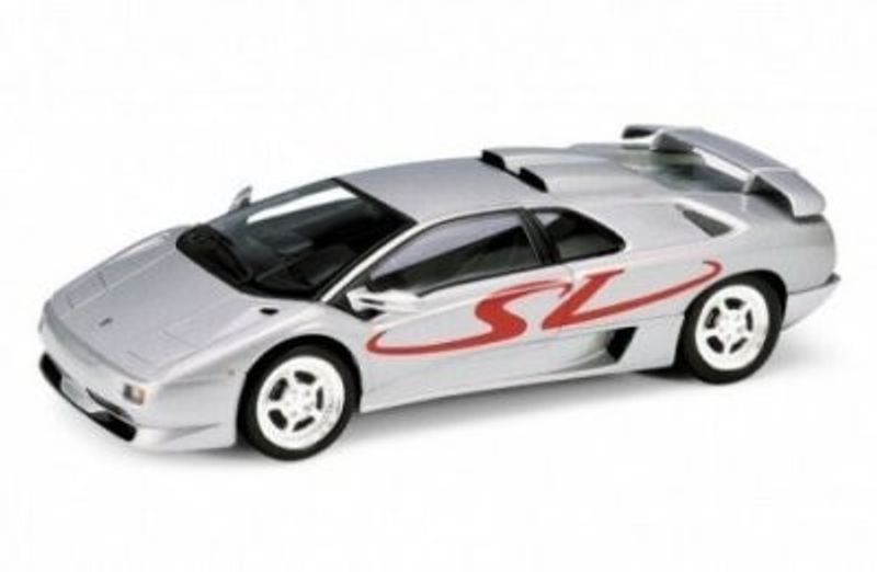 Lamborghini Diablo - silver - skala 1:34