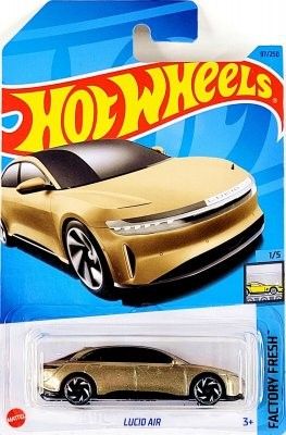 Lucid Air guld - Hot Wheels 1:64