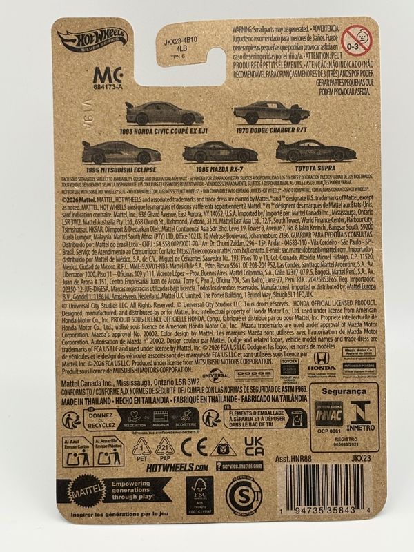 Mazda RX-7 1995, silber – Hot Wheels Fast & Furious 1:64