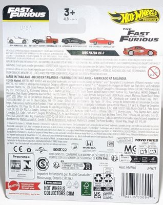 Mazda RX-7 1995 röd- Hot Wheels Fast & Furious 1:64