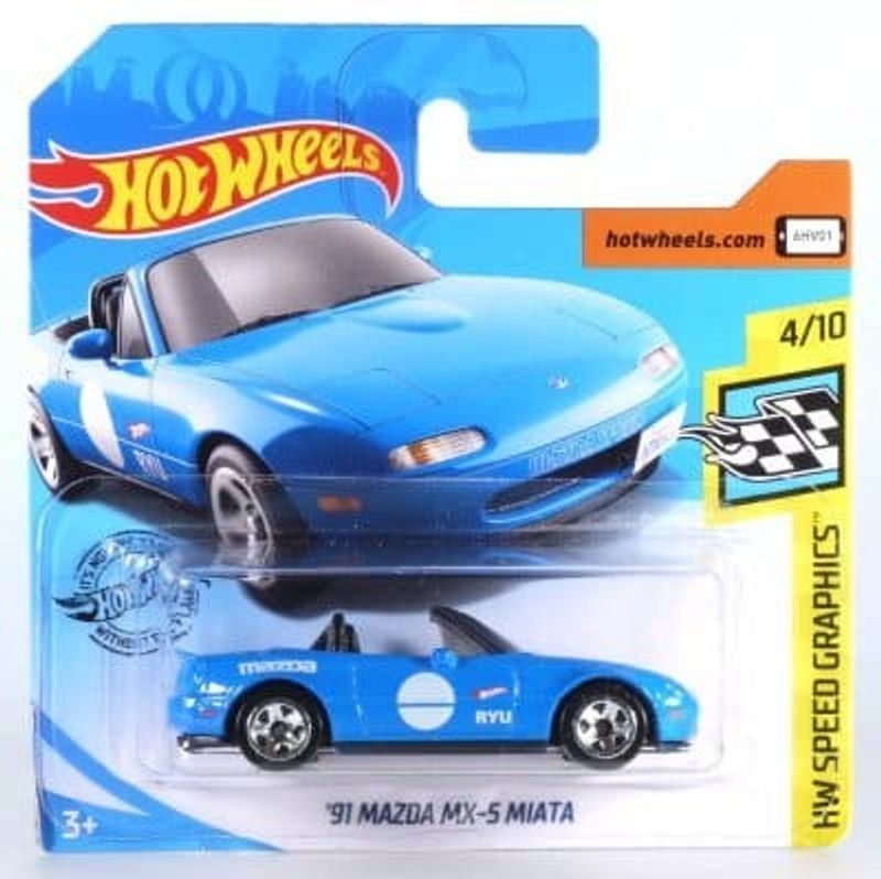 Mazda MX-5 Miata 1991 blå - Hot Wheels 1:64