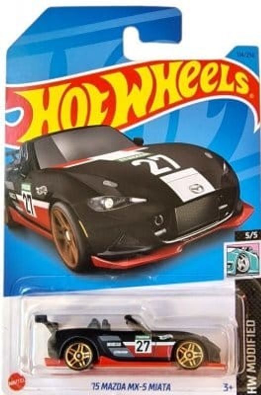 Mazda MX-5 Miata 2015 svart - Hot Wheels 1:64