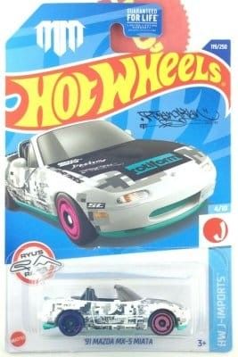 Mazda MX-5 Miata 1991 vit - Hot Wheels 1:64