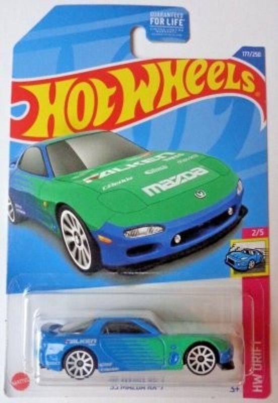 Mazda RX-7 blå/grön - Hot Wheels 1:64