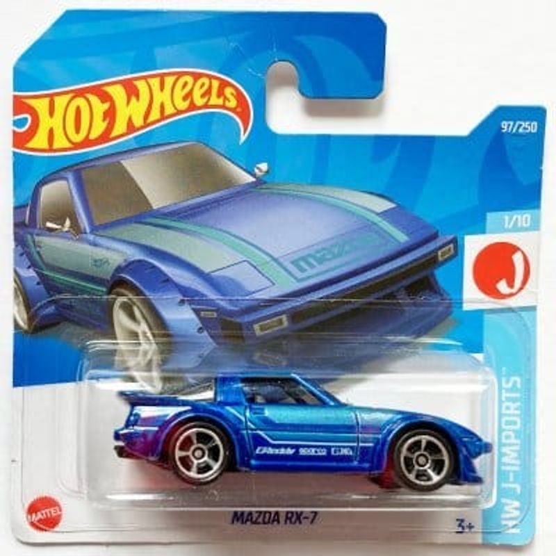 Mazda RX-7 blå - Hot Wheels 1:64