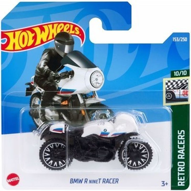 MC BMW R Nine racer vit/svart - Hot Wheels 1:64
