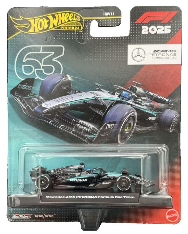 F1-series Mercedes 2025 #63 George Russell - Hot Wheels 1:64