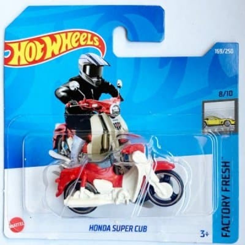 MC Honda Super Cub röd/vit - Hot Wheels 1:64