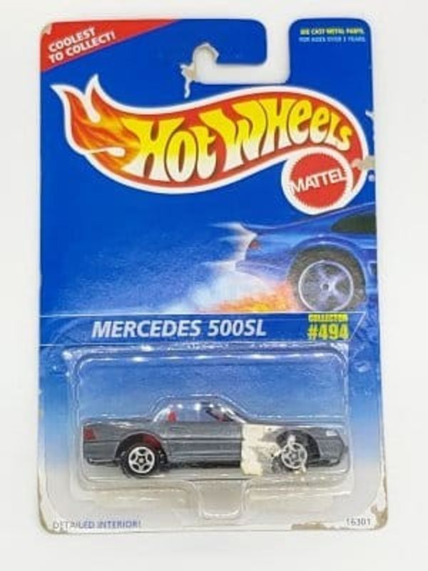 Mercedes Benz 500 SL silver - Hot Wheels 1:64