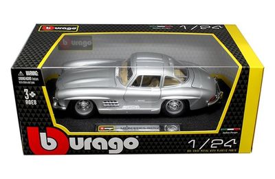 Mercedes Benz 300 SL (W198) 1954 silver - skala 1:24