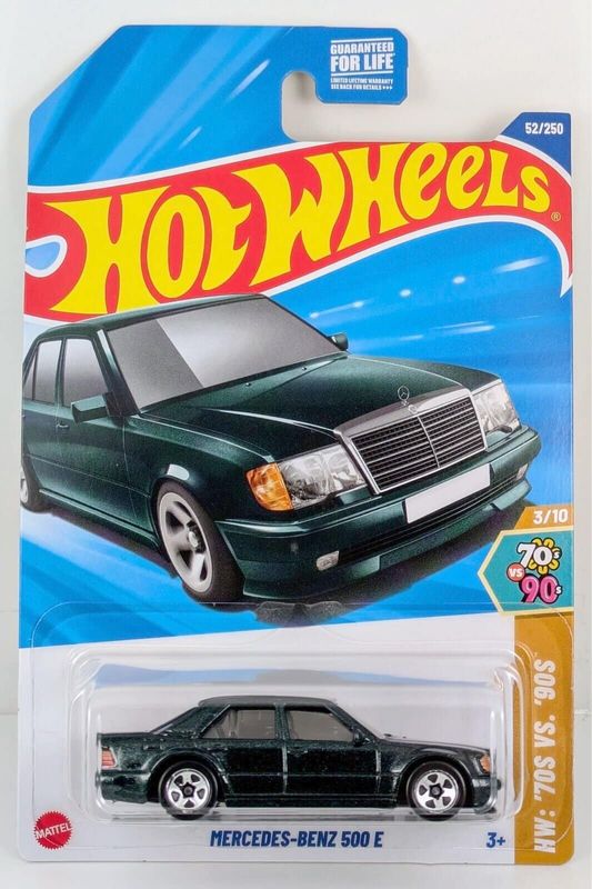 Mercedes Benz 500E grön - Hot Wheels 1:64