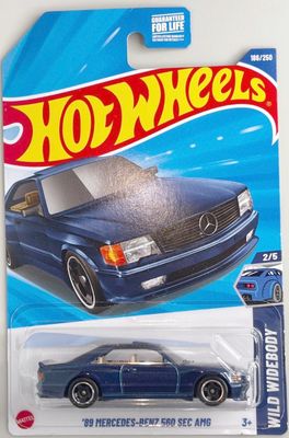 Mercedes Benz 560 SEC AMG 1989 blå - Hot Wheels 1:64