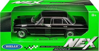Mercedes Benz 220 svart - skala 1:24