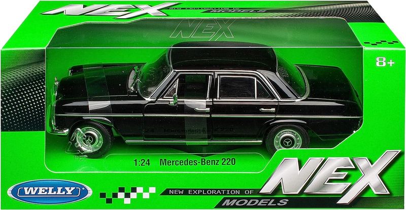 Mercedes Benz 220 svart - skala 1:24