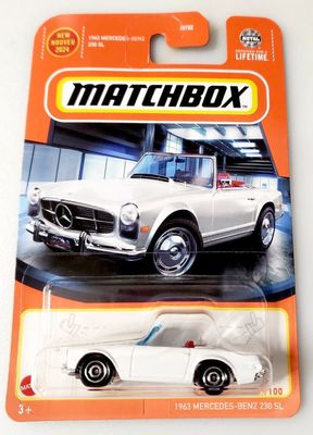 Mercedes Benz 230 SL 1963 vit - Matchbox 1:64