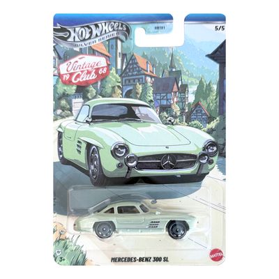 Mercedes 300 SL – Hot Wheels Vintage Silver, Serie 1:64