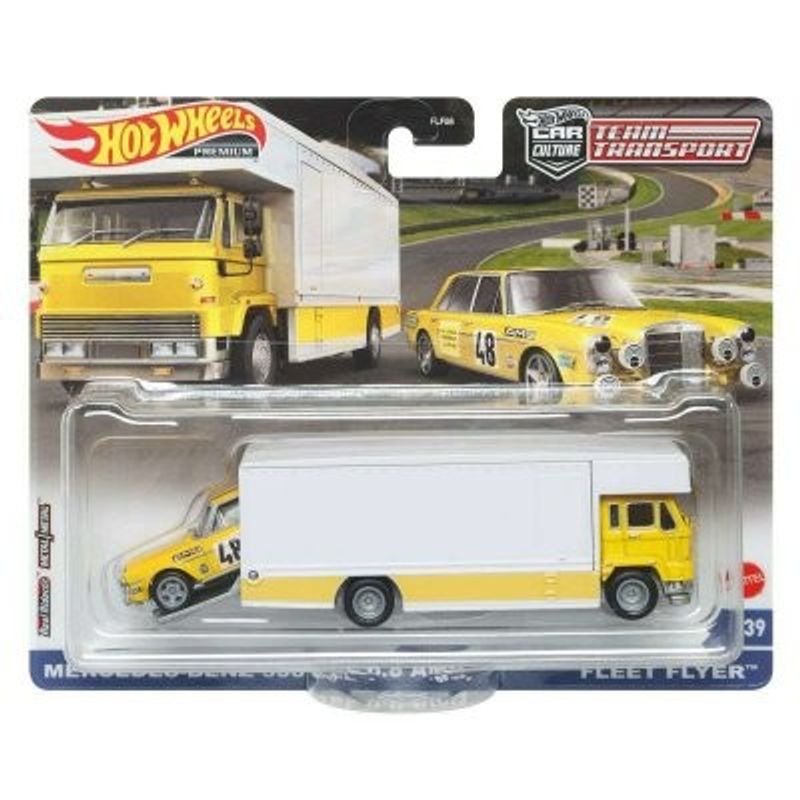 Mercedes 300 SEL AMG 6.8ltr & Fleet Flyer - Hot Wheels 1:64