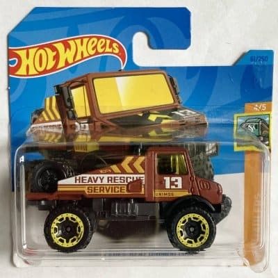 Mercedes Benz Unimog 1300 brun - Hot Wheels 1:64