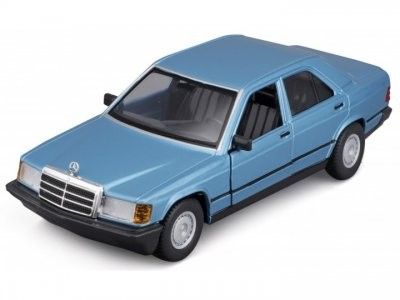Mercedes Benz 190E 1987 blå - skala 1:24