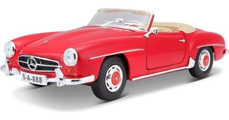 Mercedes Benz 190SL 1955 röd - skala 1:18