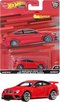 Mercedes Benz C63 AMG Coupe 2012 röd - Hot Wheels Car Culture 1:64