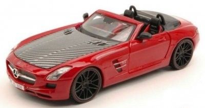 Mercedes SLS AMG Roadster röd - skala 1:24