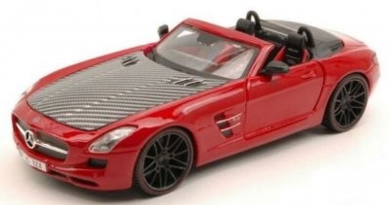 Mercedes SLS AMG Roadster röd - skala 1:24