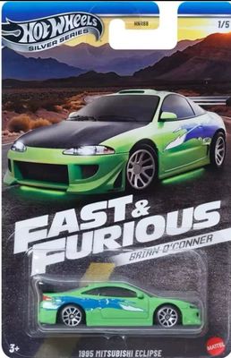 Mitsubishi Eclipse 1995 grön/svart F&F - Hot Wheels 1:64