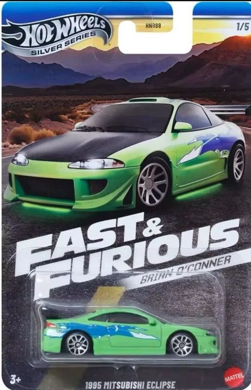 Mitsubishi Eclipse 1995 grön/svart F&F - Hot Wheels 1:64