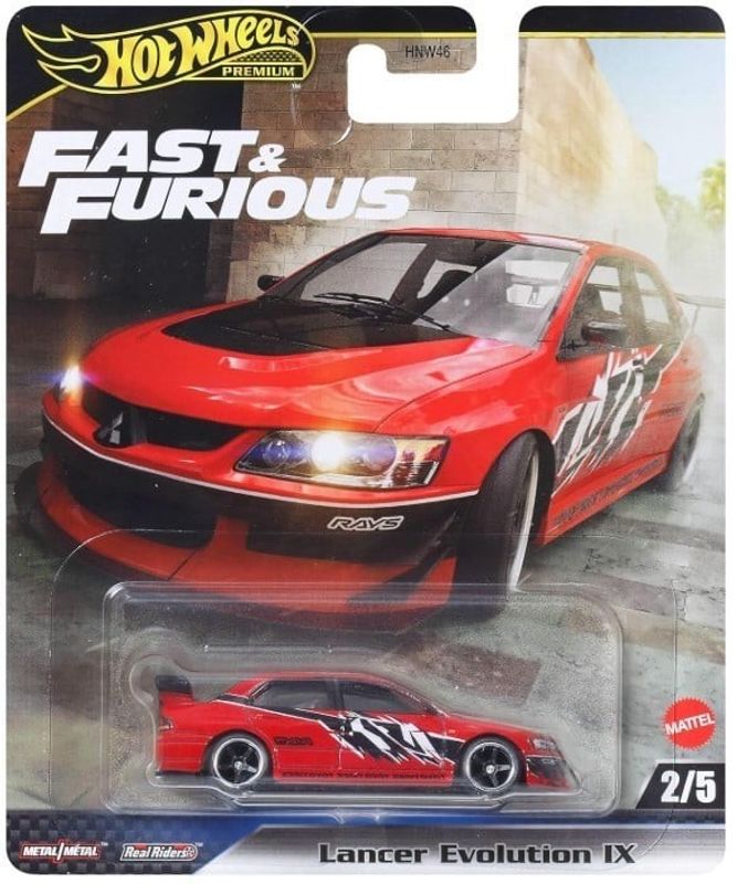 Mitsubishi Lancer Evolution IX röd - Hot Wheels Fast & Furious 1:64