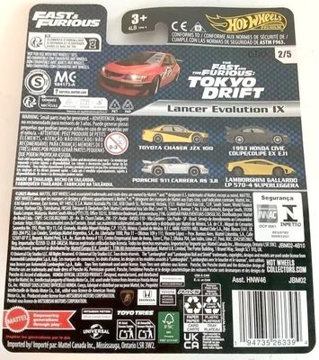 Mitsubishi Lancer Evolution IX röd - Hot Wheels Fast & Furious 1:64